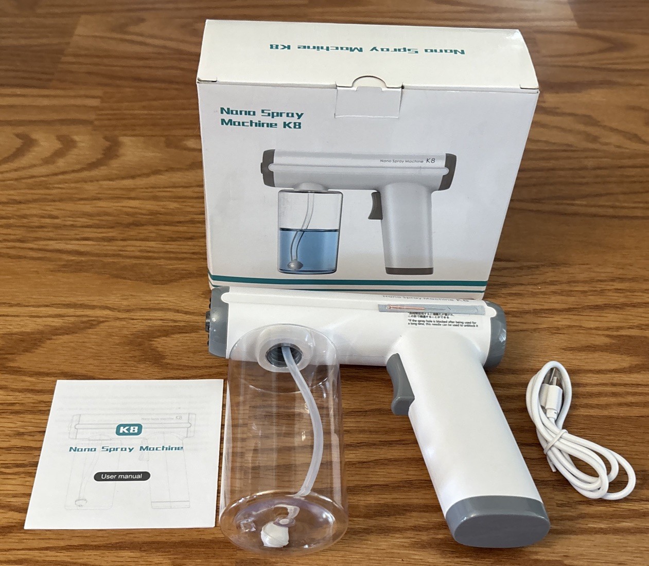 K8 Nano Disinfectant Spray Machine Misting Sprayer Rechargeable Atomizer 300ml