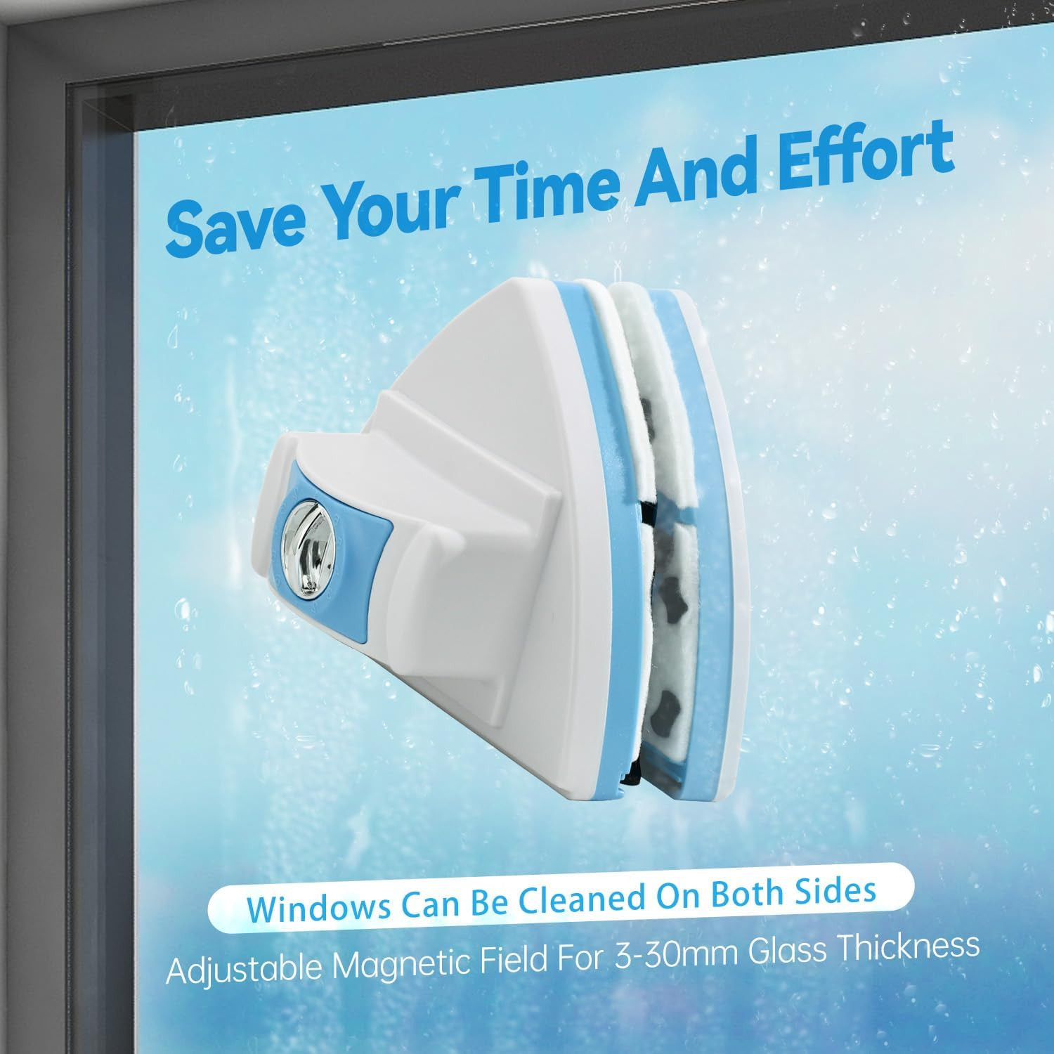 Double-Sided Magnetic Window Cleaner – Adjustable Magnetic Equipment Cleaning Br