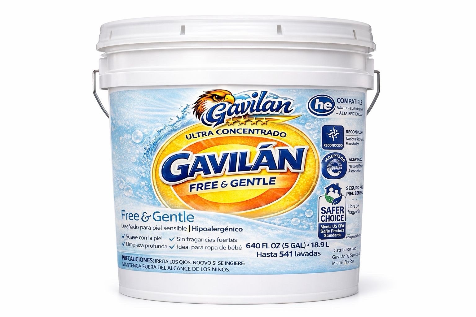 Gavilan Variety Cleaning Products 5 Gal, EPA Safer Choice, Multiple Scents
