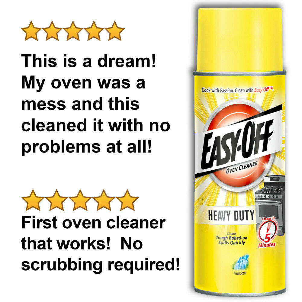 (2-pack) EASY-OFF Oven Tough Grease HEAVY DUTY CLEANER Fresh Scent ~ 3X FASTER