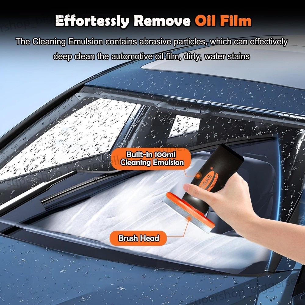 New Q4 Glass Guard,Glass Emulsion Cleaner, Glass Handle Oil Film Remover Lotion~
