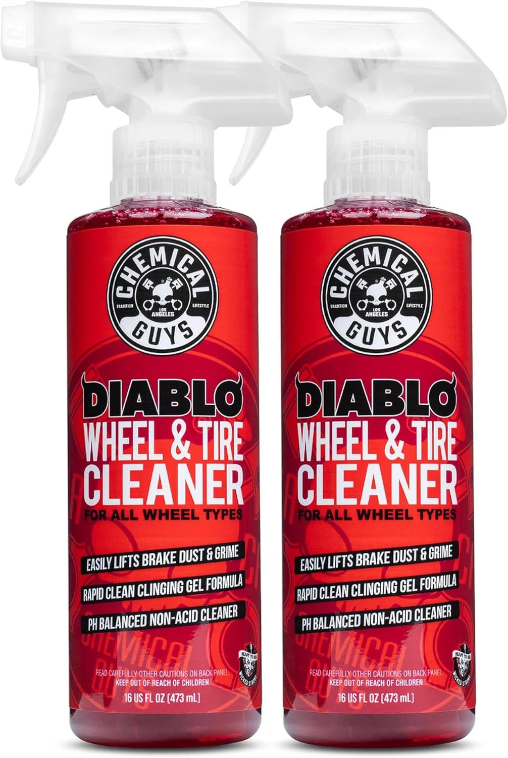 Chemical Guys Diablo Wheel Cleaner Spray – 2 Pack 16 oz Bottles, Safe on All Whe