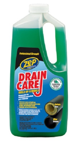 (2) ea Zep 64 oz Enzymatic Liquid Drain Care Build-Up Remover Cleaner ZLDC648