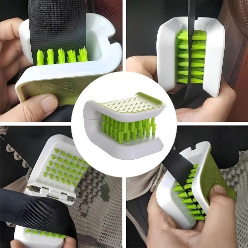 2PCS Car Seat Belt Cleaning Brush, Double Sided U-Shaped Safety B Color: 2 PCS