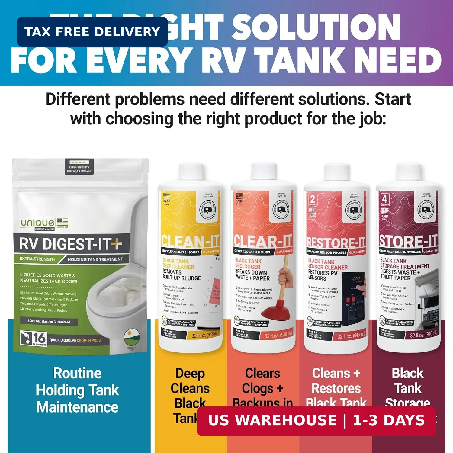 Unique RV Digest-It Ultra RV Tank Treatment Pods – 16 Treatments, Breaks Down Wa
