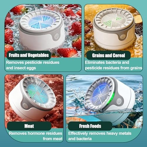 Fruit and Vegetable Washer, Waterproof Produce Cleaner, White