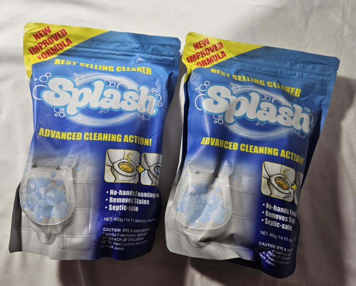 Splash Advanced Cleaning 14.11 oz Toilet Bowl Cleaner Powder Lot Of 2