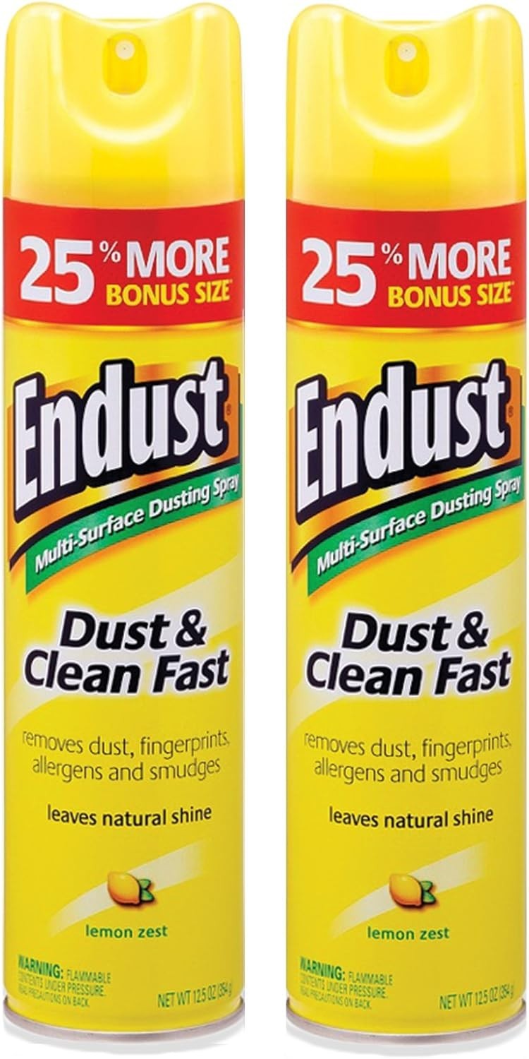 Multi-Surface Cleaning Spray – Lemon Zest, 12.5oz Pack of 2 for Effortless Shine