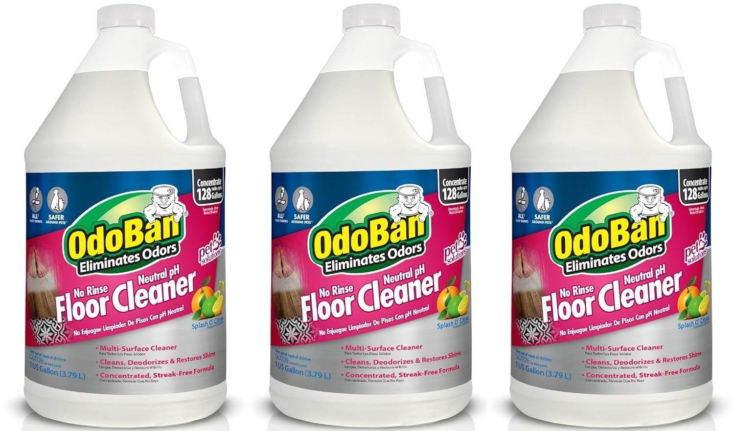 Pet Solutions No Rinse Neutral Ph Floor Cleaner Concentrate, Made in the