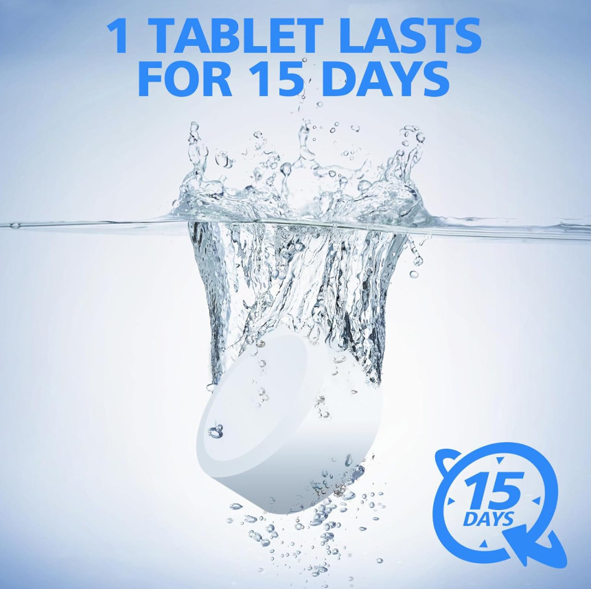 20 Pack Toilet Bowl Cleaner Tablets with Bleach Slow Releasing for Stain Removal