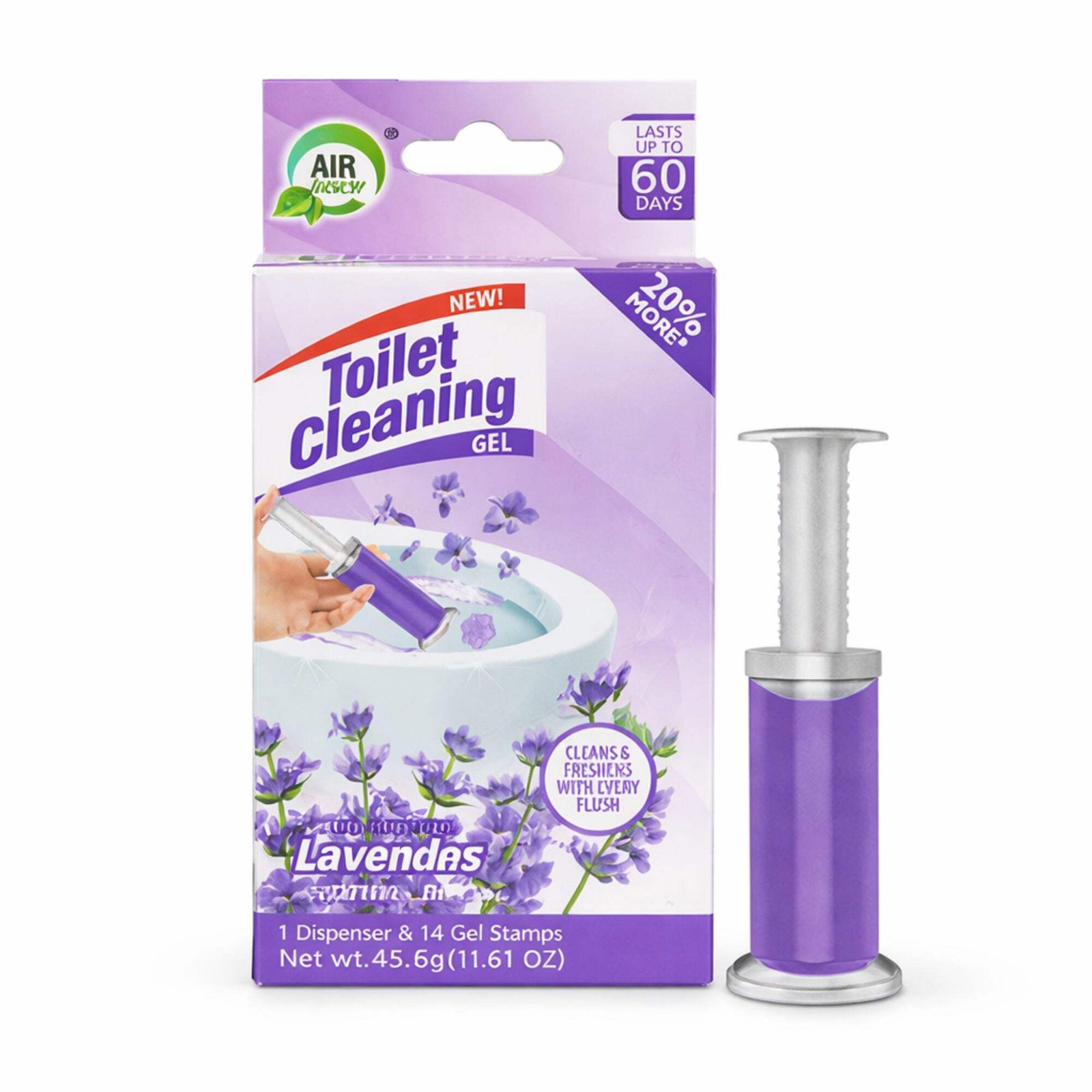 1.61oz Air Fusion Lavender Scent Toilet Cleaning Gel 14 Stamps: 1 Pack