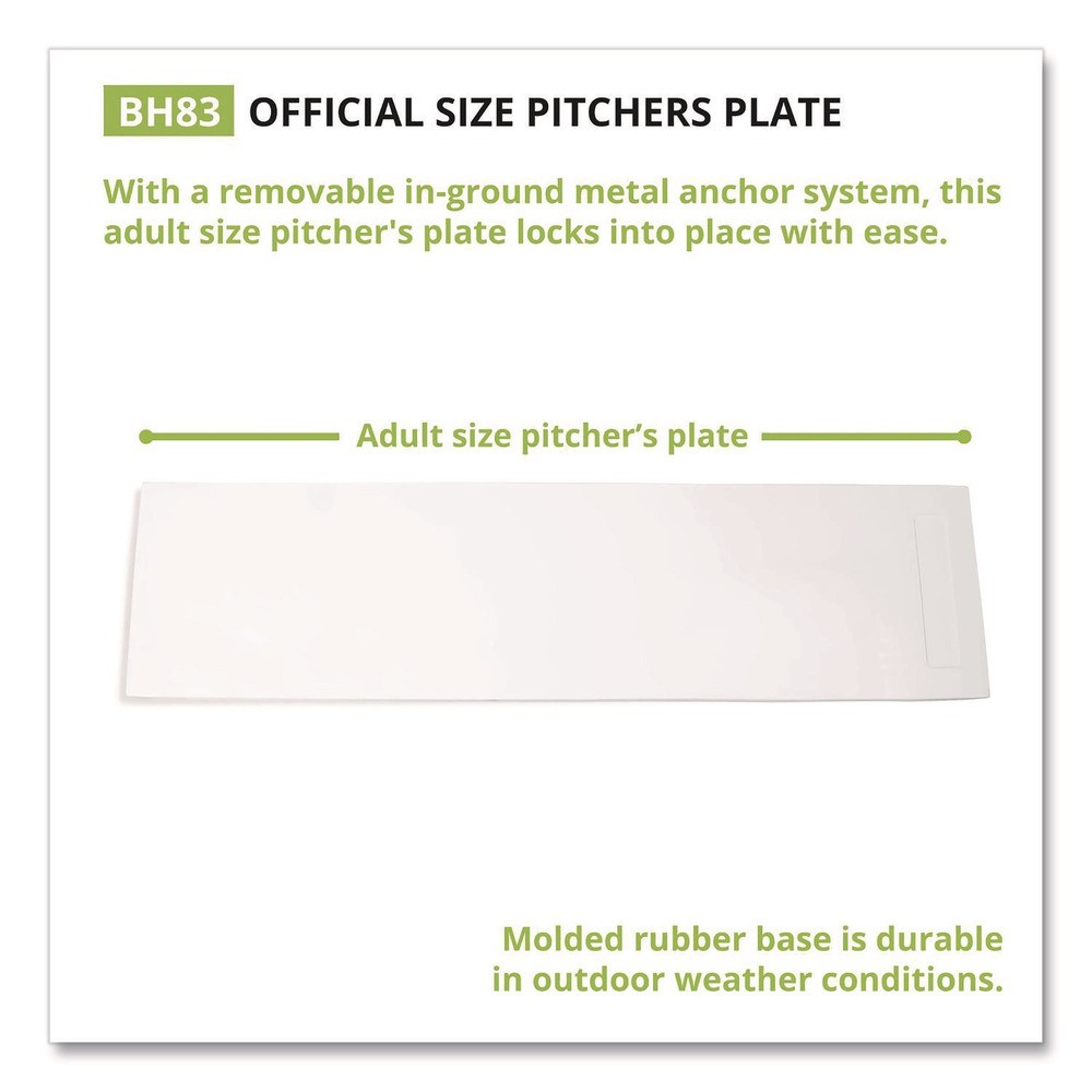 Champion Sports BH83 24″ x 6″ Pitcher’s Plate with Anchor – Official Size New