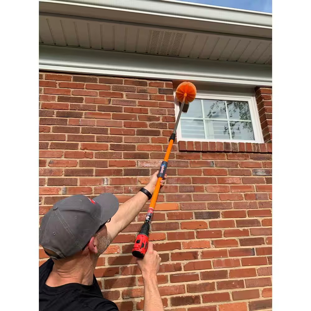 SpinAway Rotary Cleaning Kit Drill Brush Extension Pole Power Scrubber Cleaner