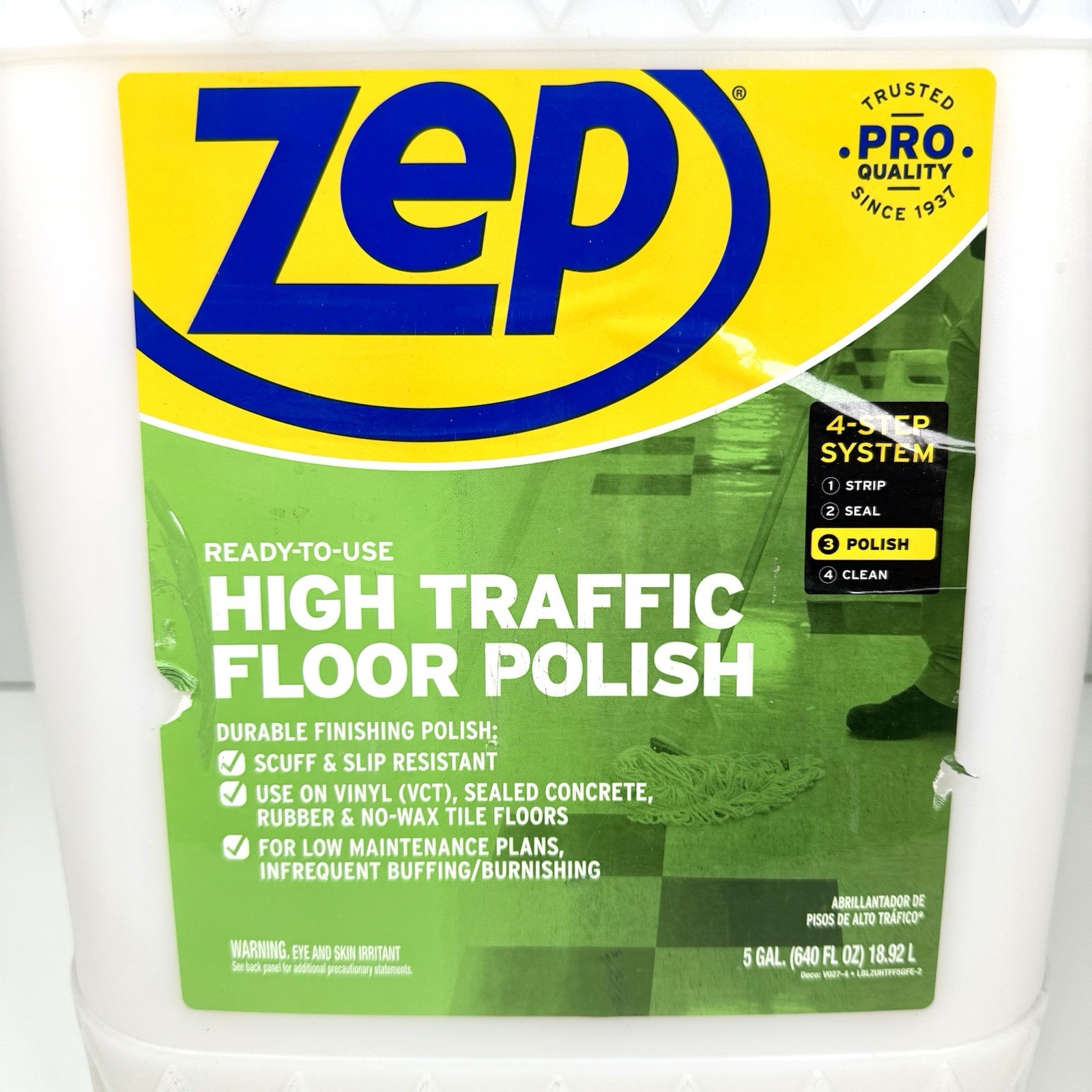 Zep High Traffic Floor Polish – 5 Gal (1 Pail) ZUHTFF5G – MULTIPLE AVAILABLE!