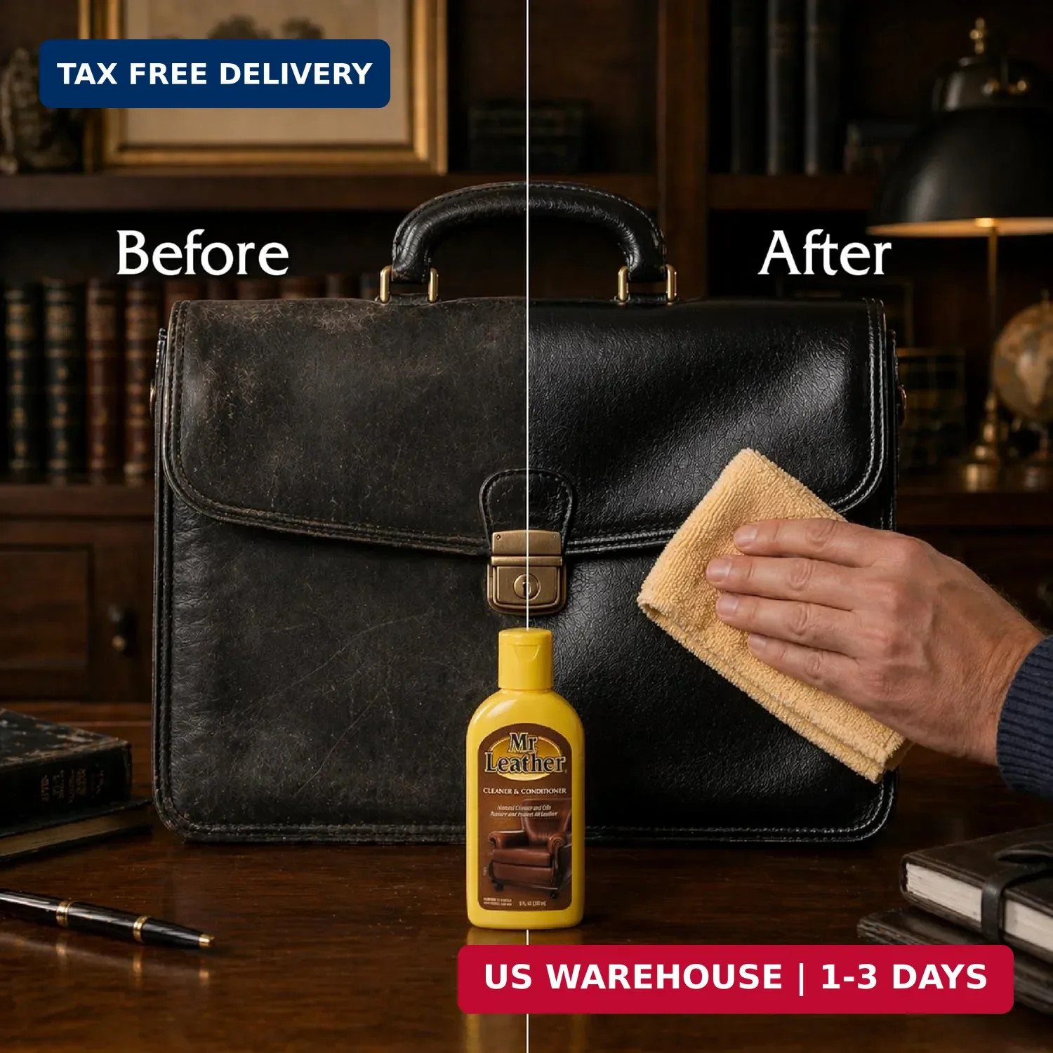 MR. LEATHER Cleaner and Conditioner (8 oz) – Restores & Protects All Leather wit