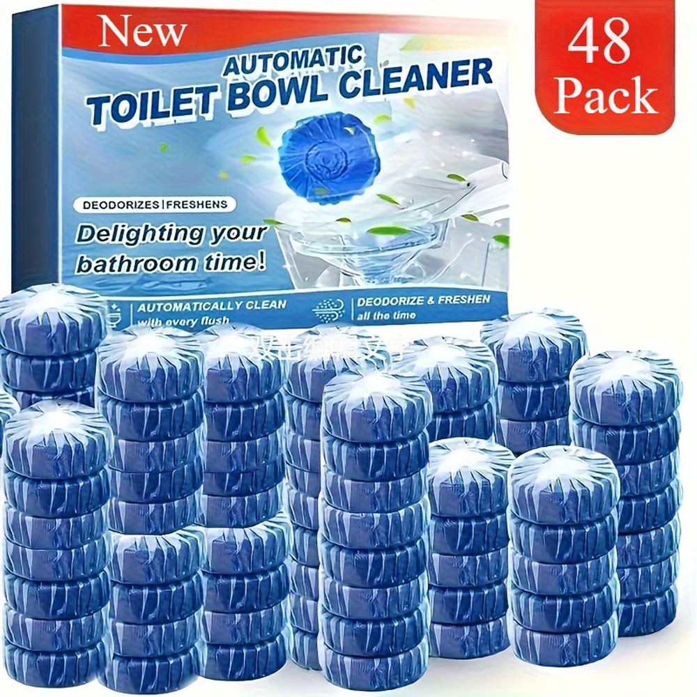 High Quality 48pcs Automatic Toilet Tank Cleaner Tablets fits Bathroom Freshness