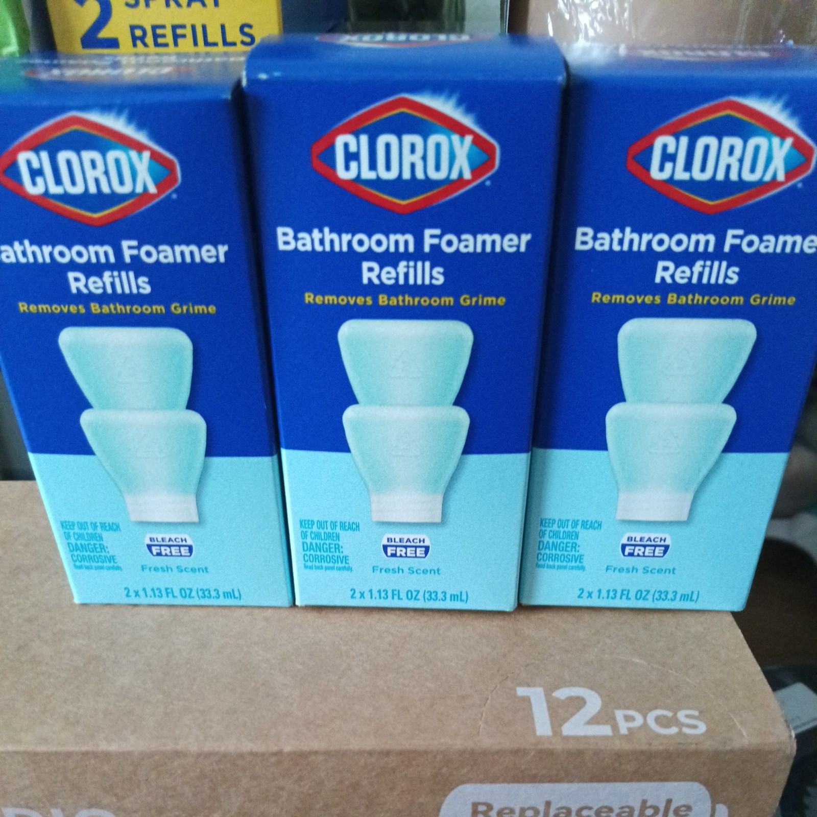 Clorox Bathroom Foamer Refills Lot of 4 Each Box Has 2 Remove Bathroom Grime New