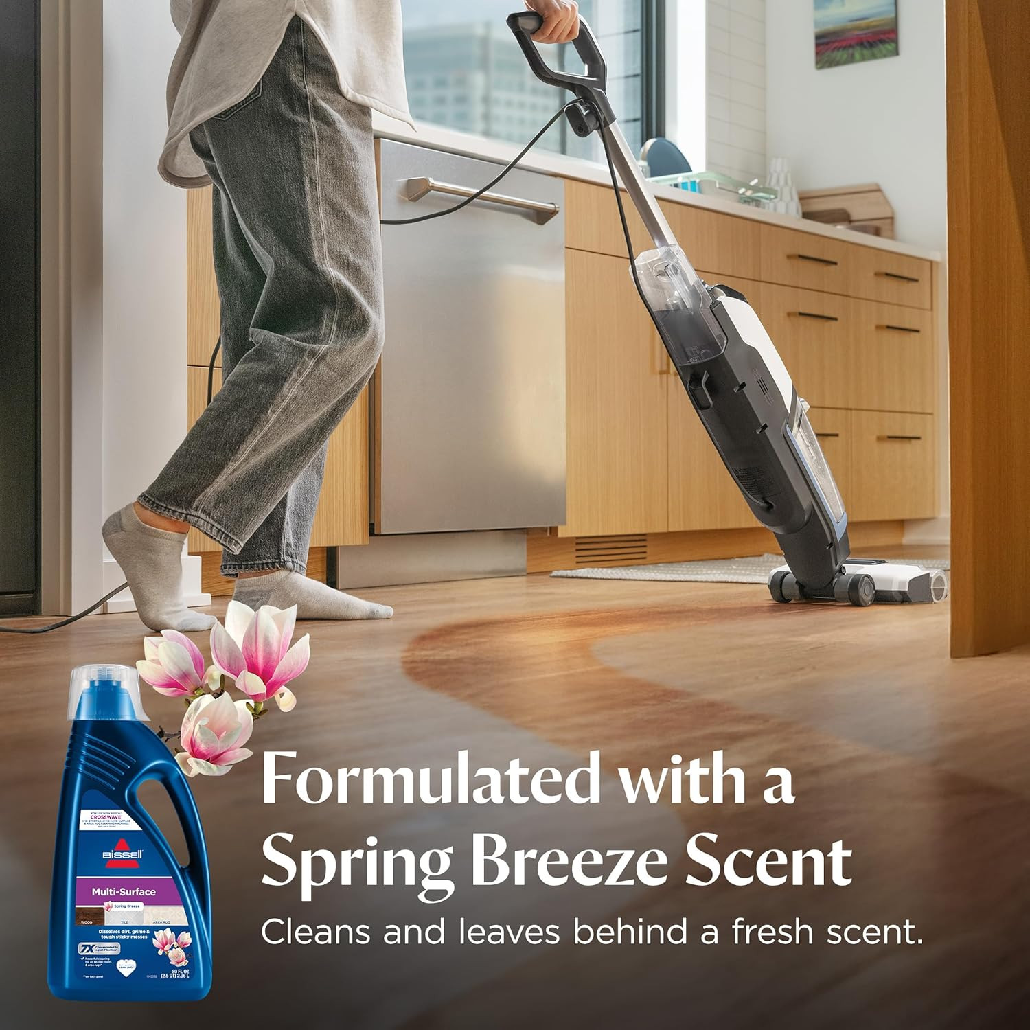 Bissell CrossWave Multi Surface Cleaning Solution 80oz Fresh Scent Fluid 1 Pack