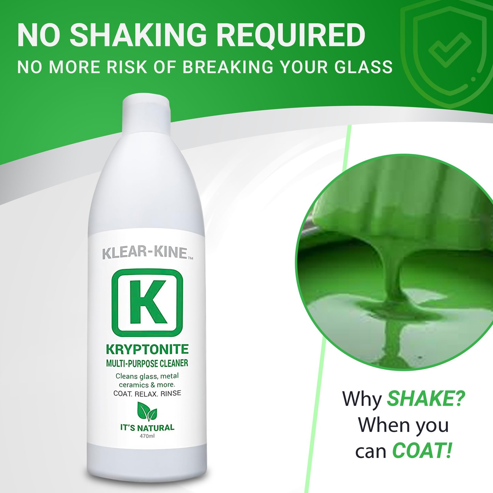 KLEAR Kryptonite Multipurpose Glass Cleaner | Powerful Cleaning Combo of 5 in…