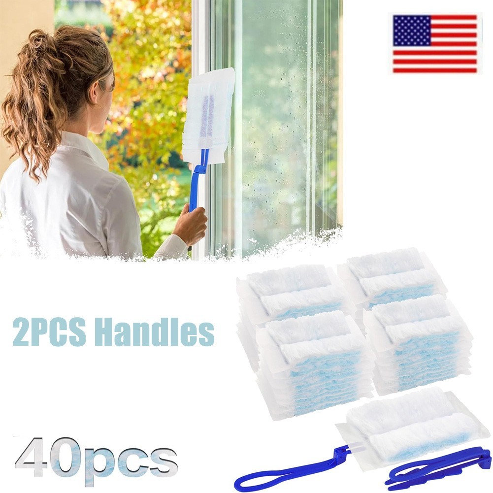 Heavy Duty Duster Refills Compatible with 2 Duster Handles Unscented Disposable
