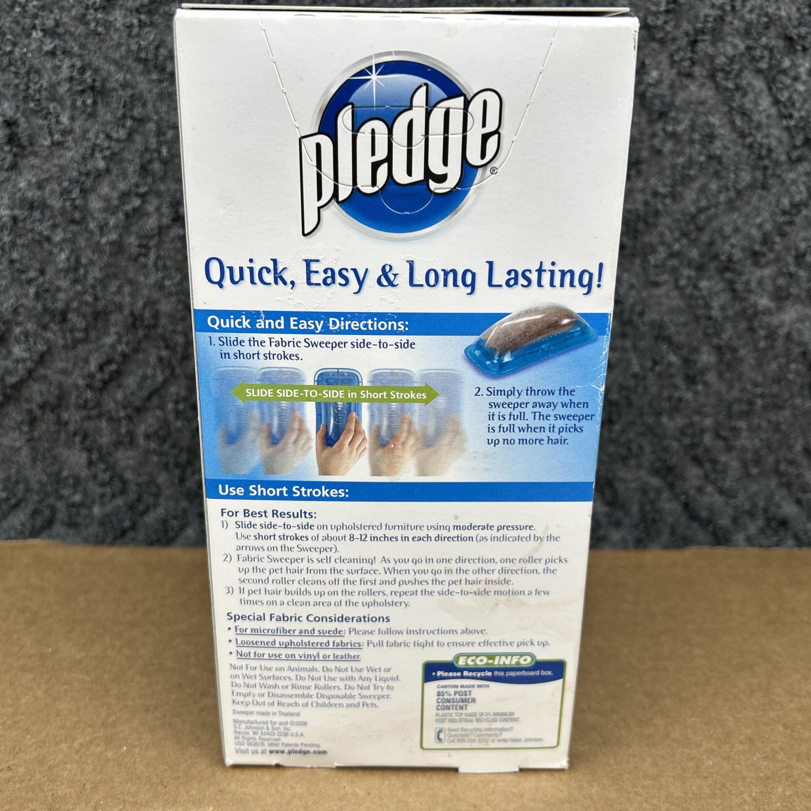 Pledge Fabric Sweeper Pet Hair Multi-Use Disposable SEALED NEW DISCONTINUED