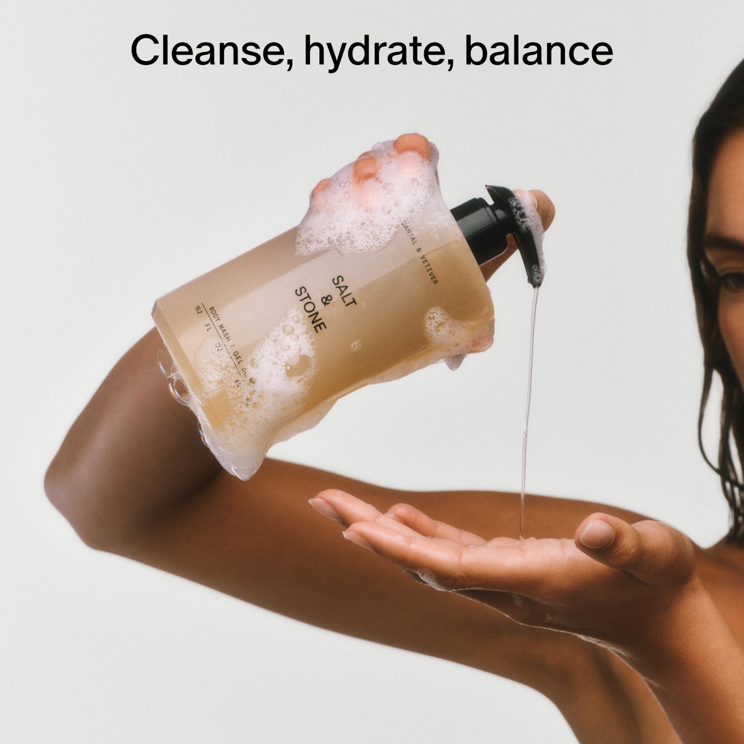 Salt & Stone Body Wash with Antioxidants for Deep Moisture | For Women & Men,