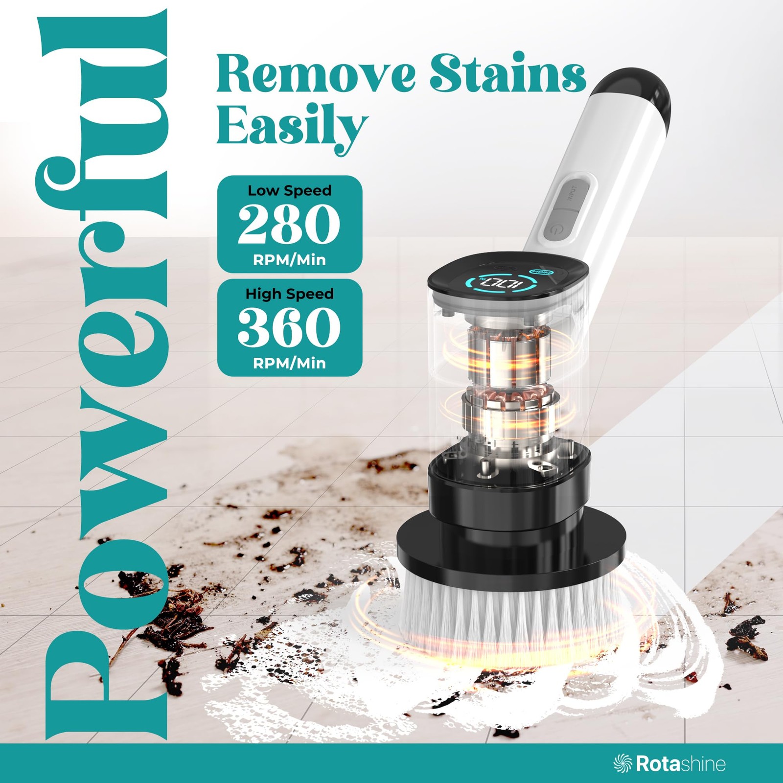 Spin Scrubber – Scrubber for Cleaning with 7 Replaceable Heads – Full-Body Wa…