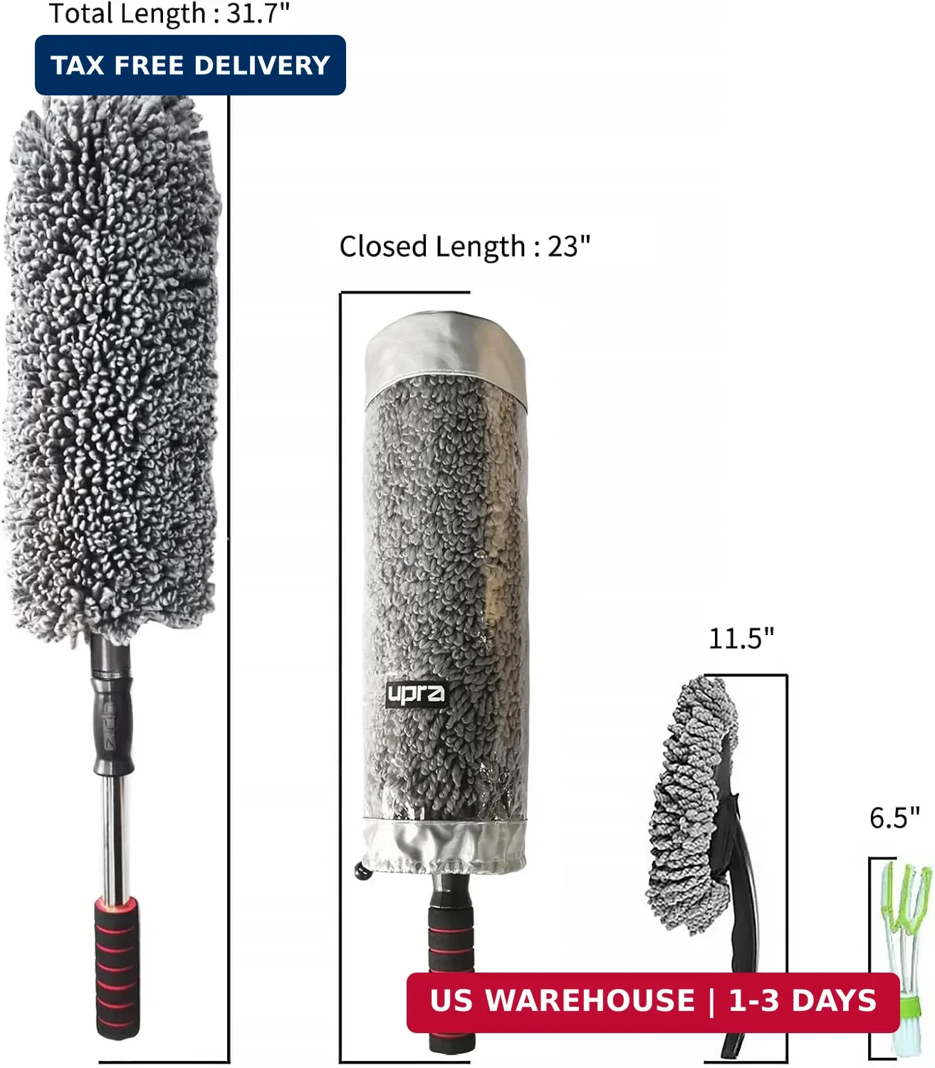 upra Ultimate Car Duster Kit，Best Microfiber Multipurpose Duster,Interior &Exter