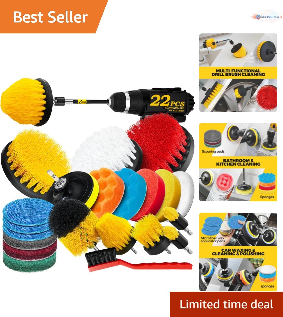 Drill Brush Set 22Pcs Cleaning Attachments Polishing Buffing Car Home Use