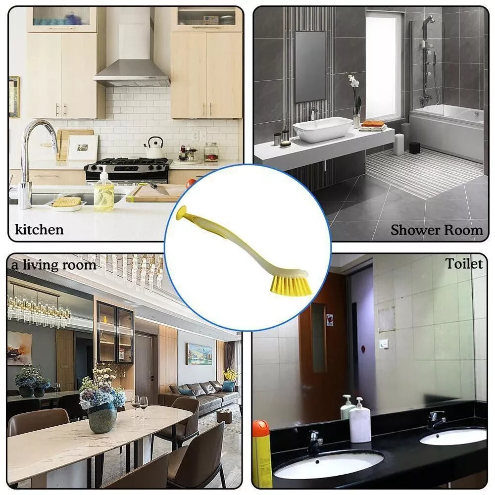 Durable Dish Bowl Pot Kitchen Washing Brush Suction Cup Brush Cleaning Brush