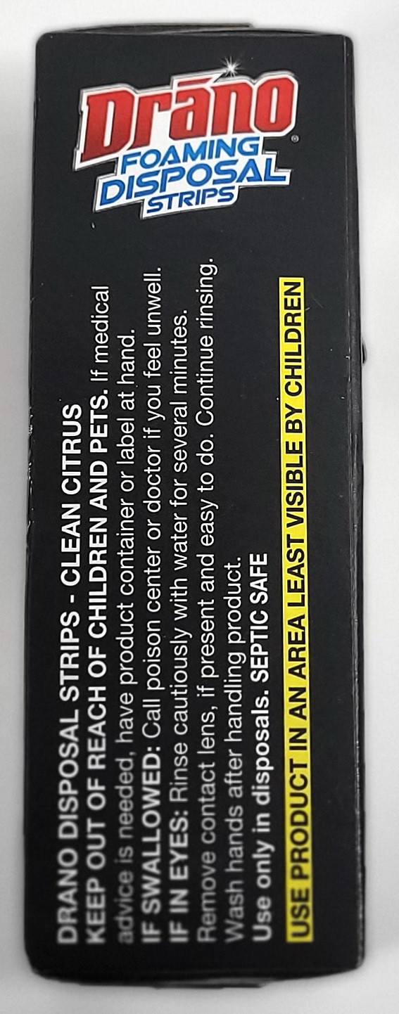 3 Boxes Drano Foaming Disposal Strips Garbage Disposal Cleaning Total 12 Strips