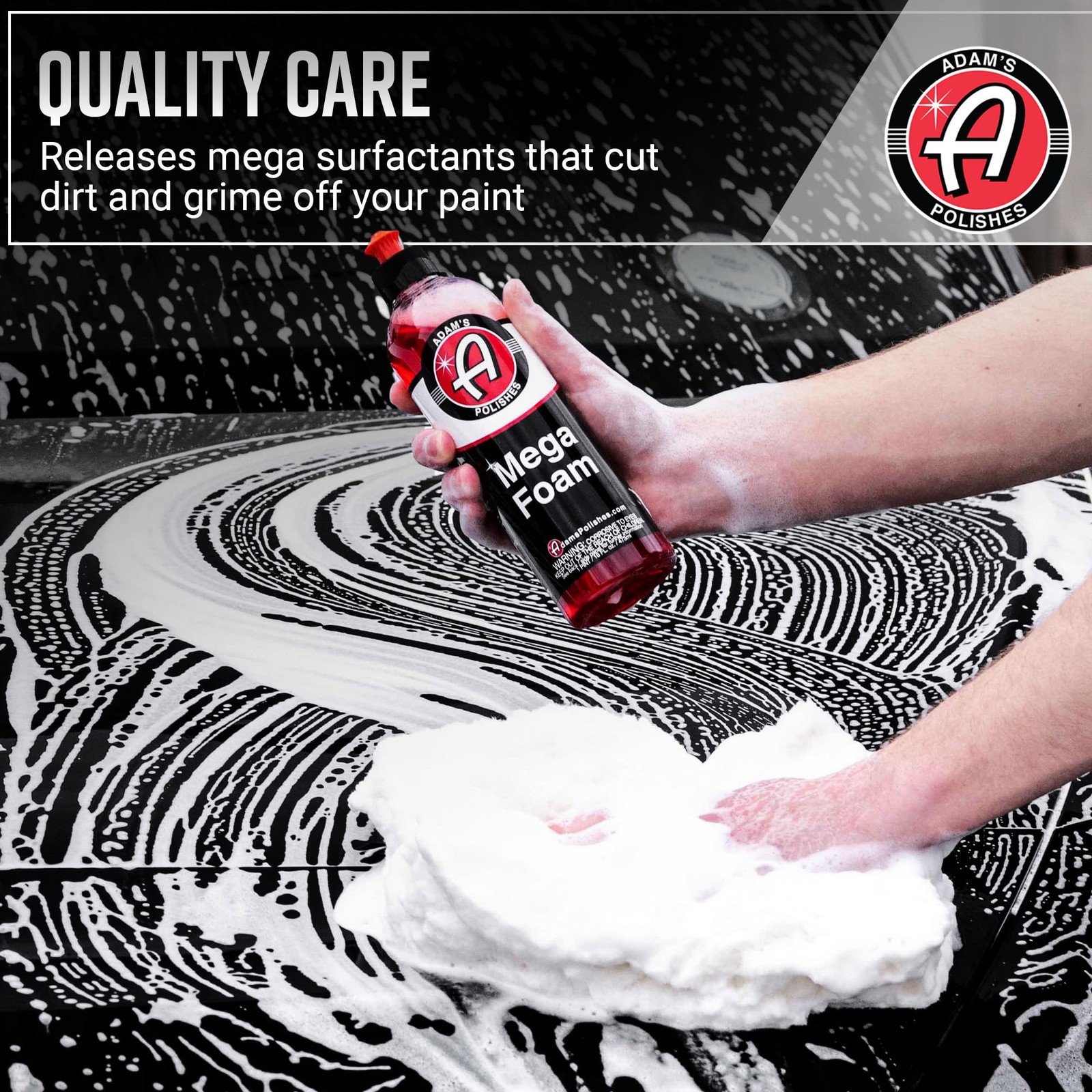 Adam’s Mega Foam (16oz) – pH Neutral Car Soap For Car Washing, Concentated Fo…