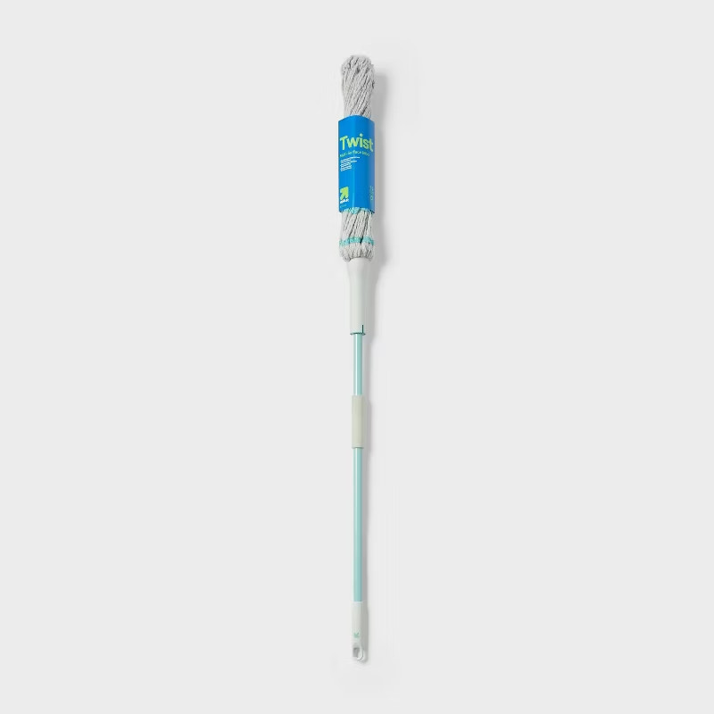 Twist Mop – up&up™: Soft Grip, Hanging Loop, Steel Handle, Multi-Surface Cleanin