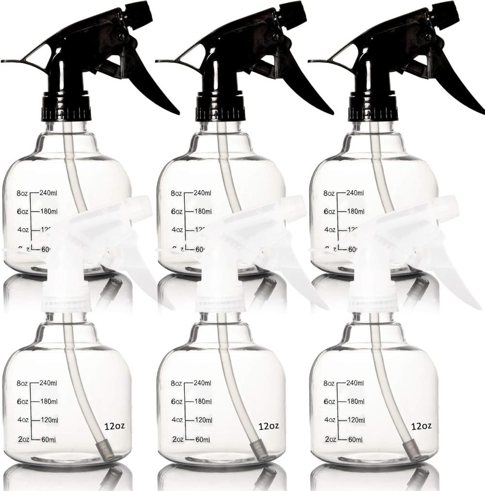 Youngever 6 Pack Empty Plastic Spray Bottles, Spray Bottles for Hair
