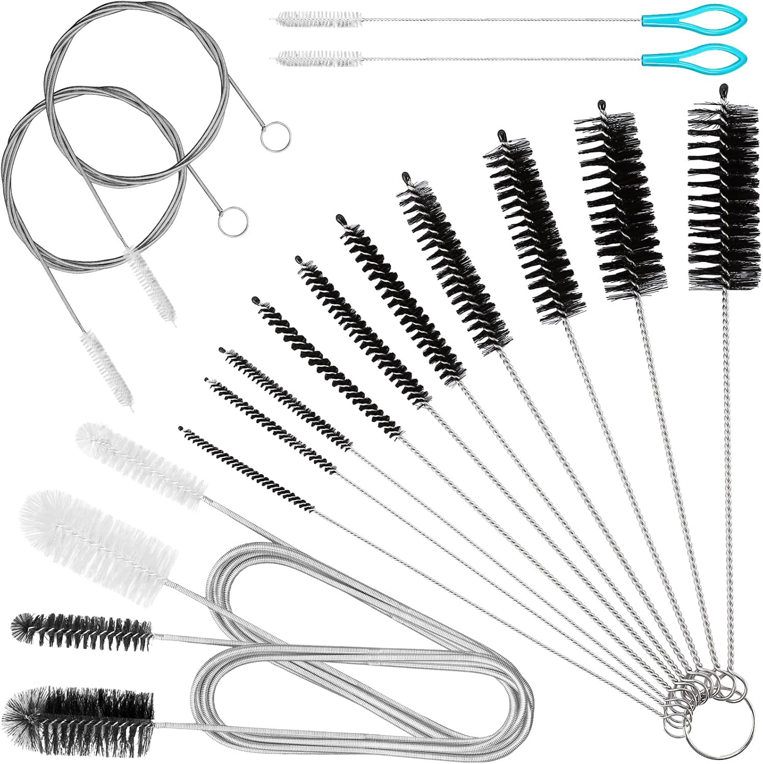 16Pcs Long Tube Cleaner Set, Extra Long Hose Cleaning Brush, Pipe Cleaning Brush