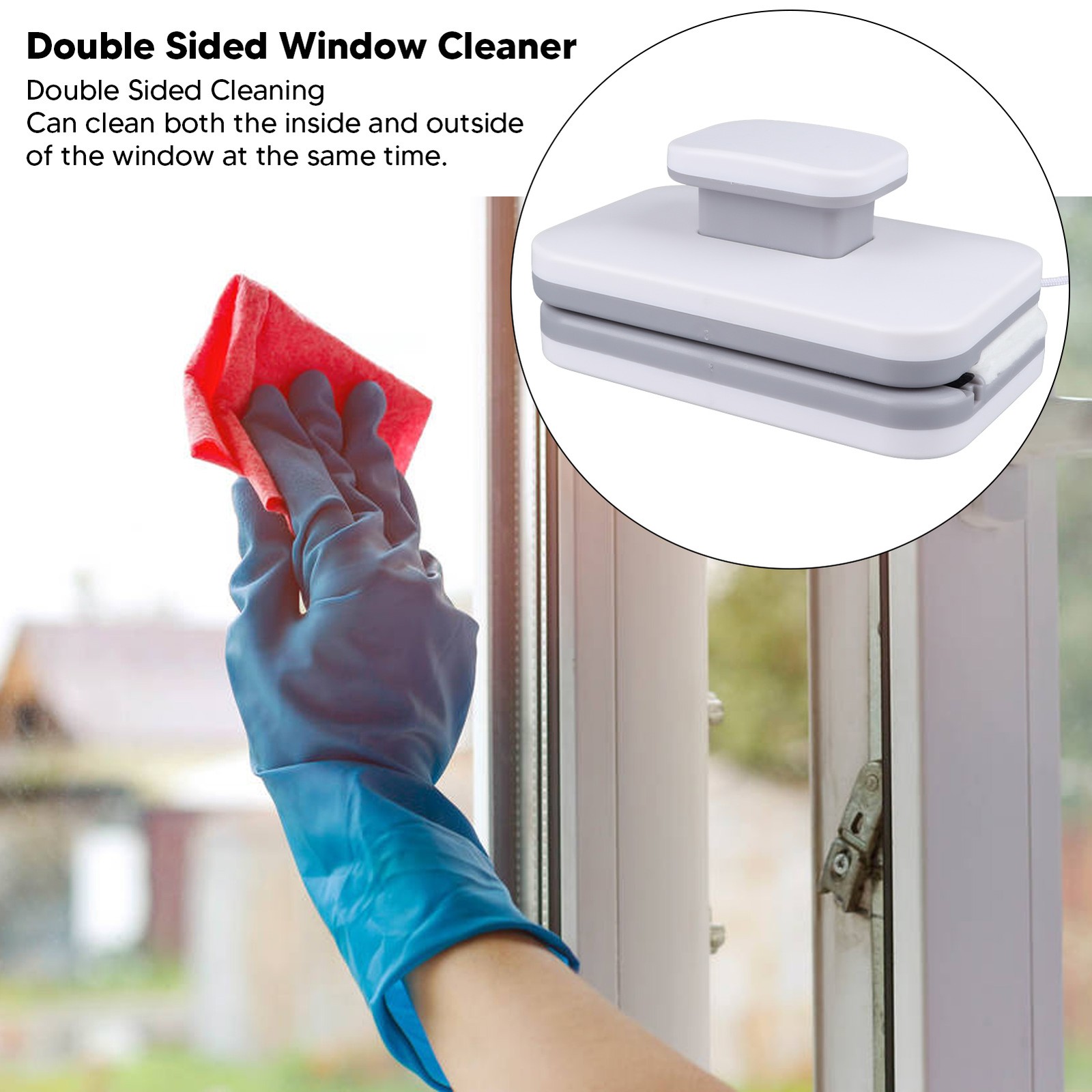 Double Sided Glass Wiper Magnetic Window Cleaner 3 To 10mm Household Double JJ