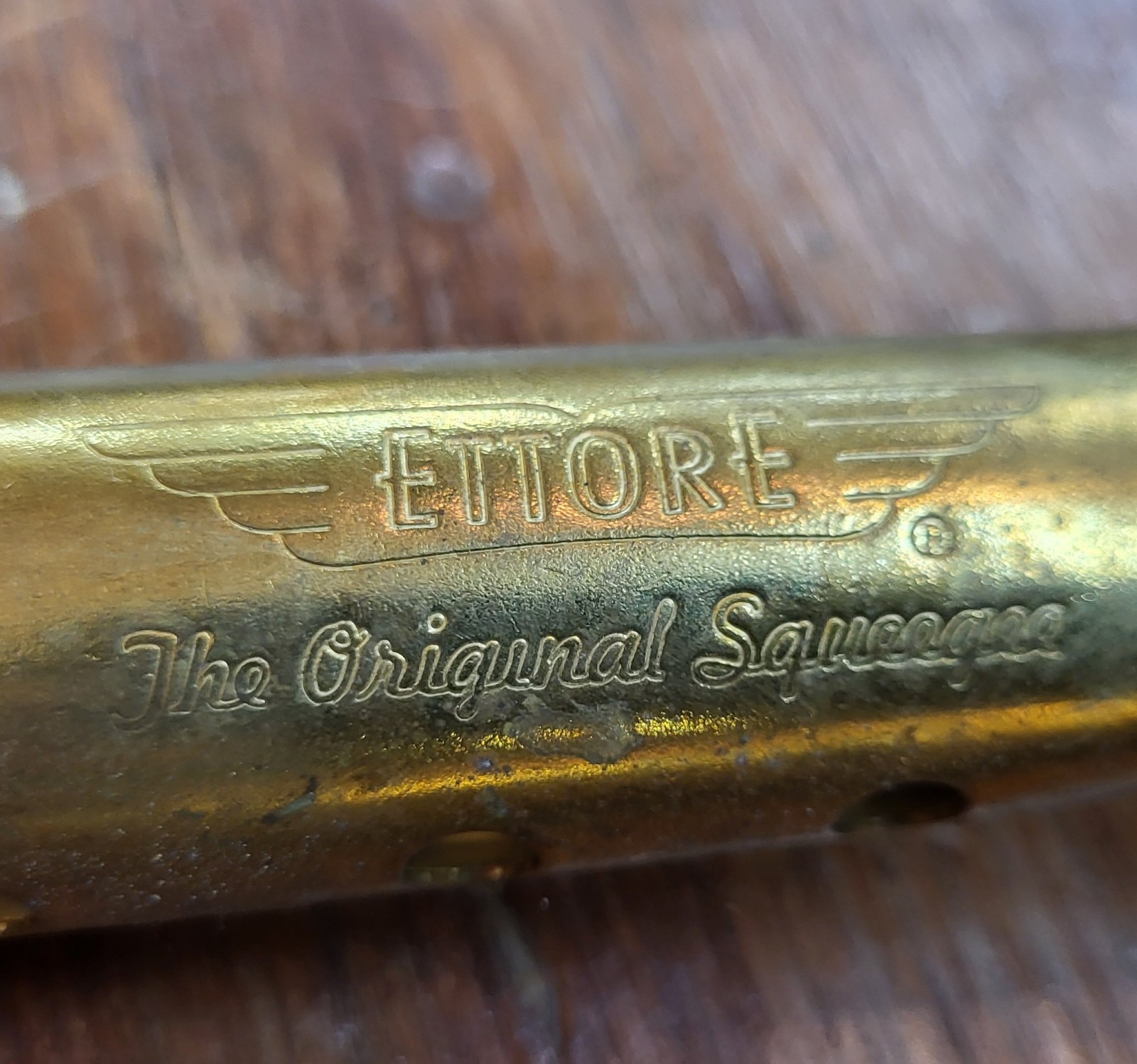 Huge Vtg Ettore Master Squeegee Brass Lot (13) Various Sizes 16″ 14″ 8″ 6″ GUC