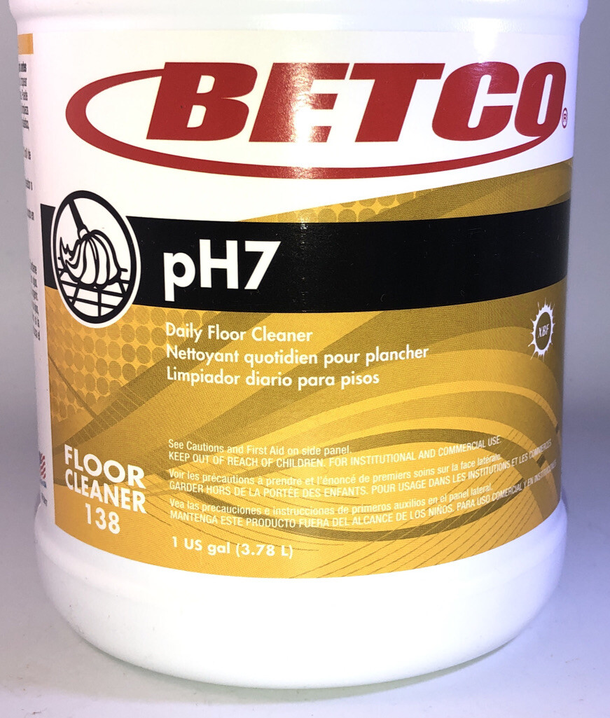 SHIPS N 24 HRS-Betco pH7 #138 Daily Floor Cleaner Lemon Scent 1 Gal.-Brand New
