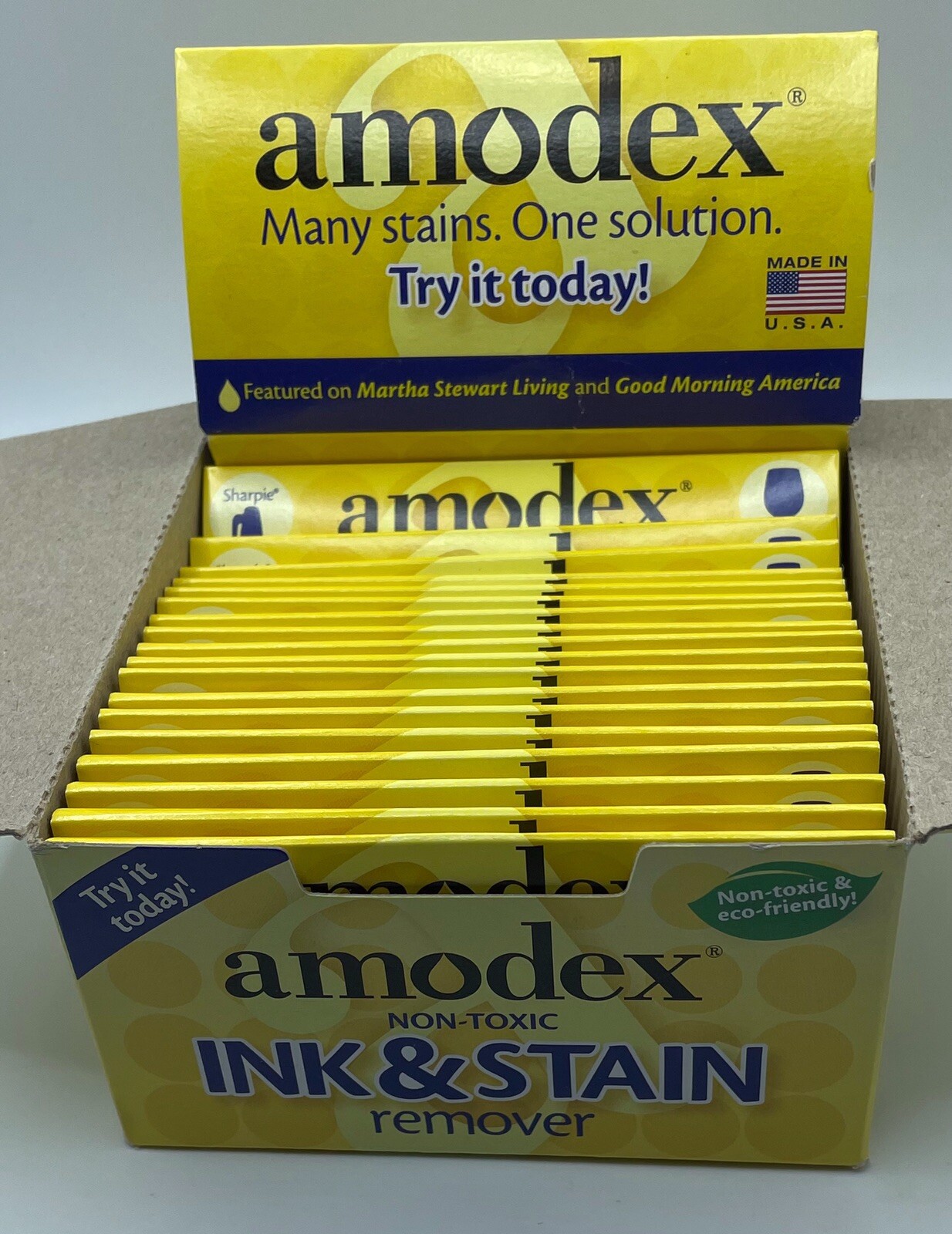 Amodex Ink & Stain Remover Trial Pack Set of 25 Single Unit Packs Non-Toxic