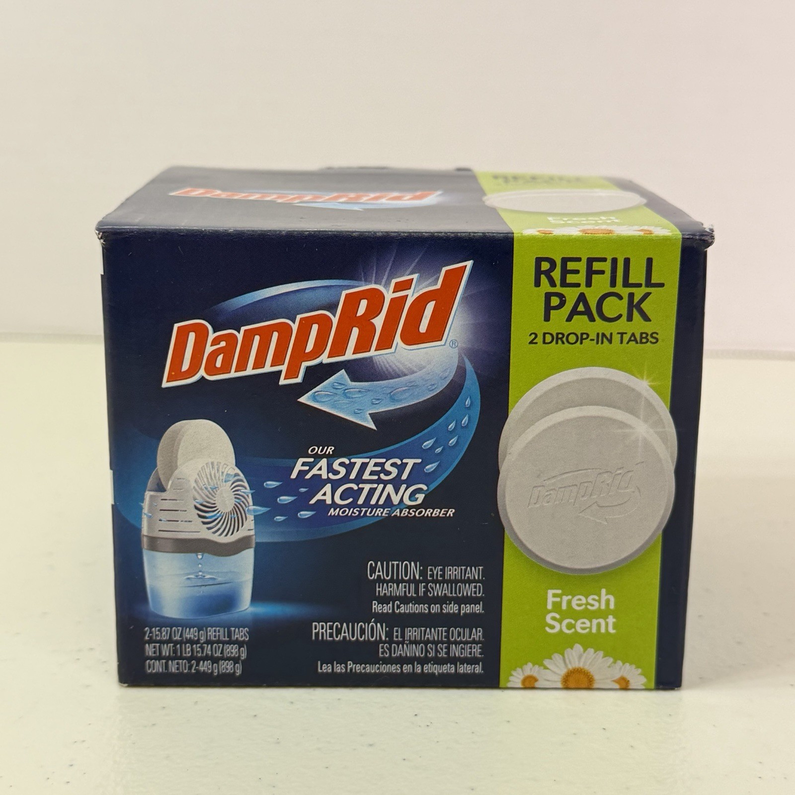 DampRid Drop-In Moisture Absorber Kit & Refill Pack Fresh Scent 3 Tablets