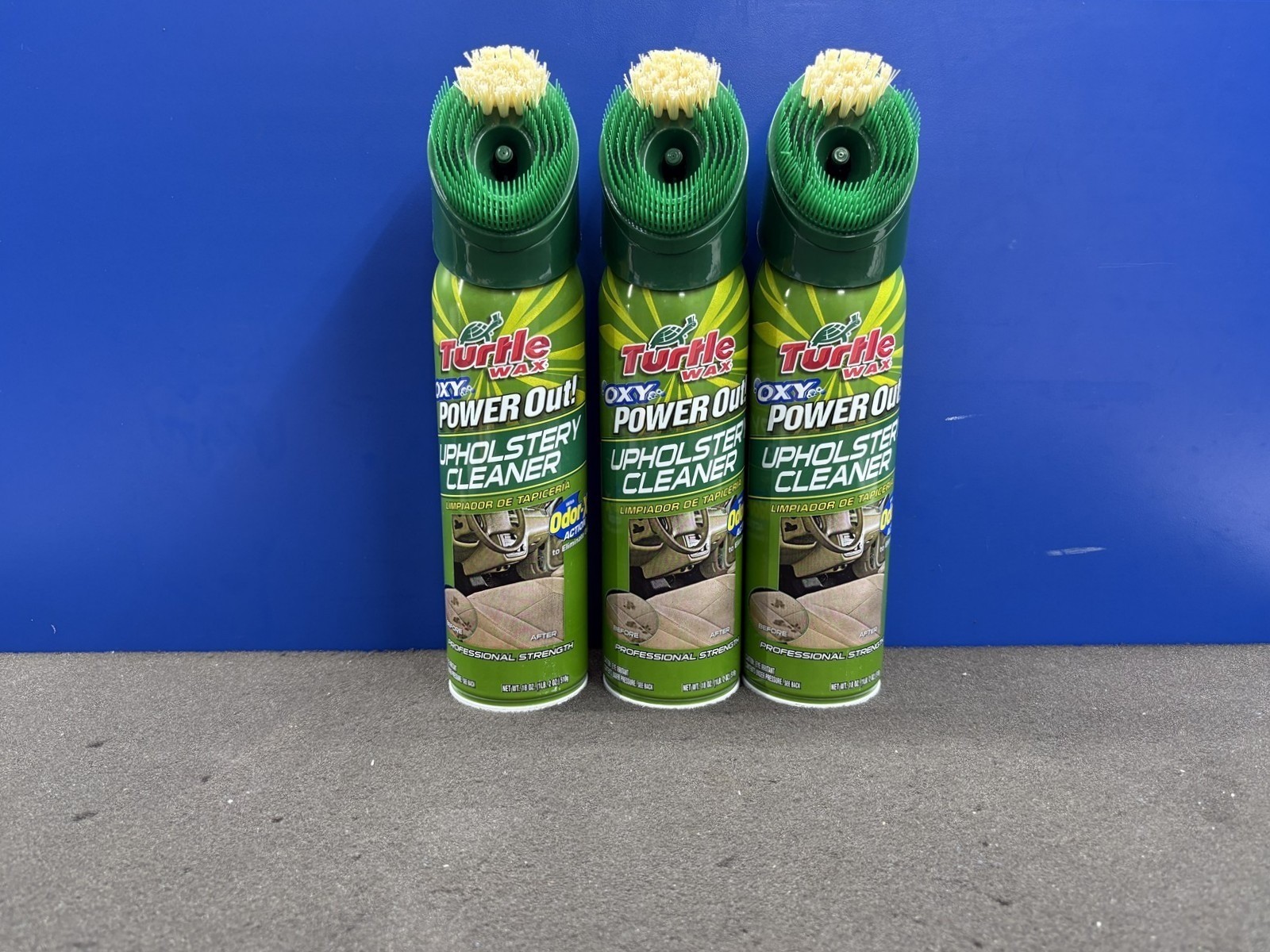 LOT OF 3 TURTLE WAX OXY POWER OUT UPHOLSTERY CLEANER / FAST SHIPPING