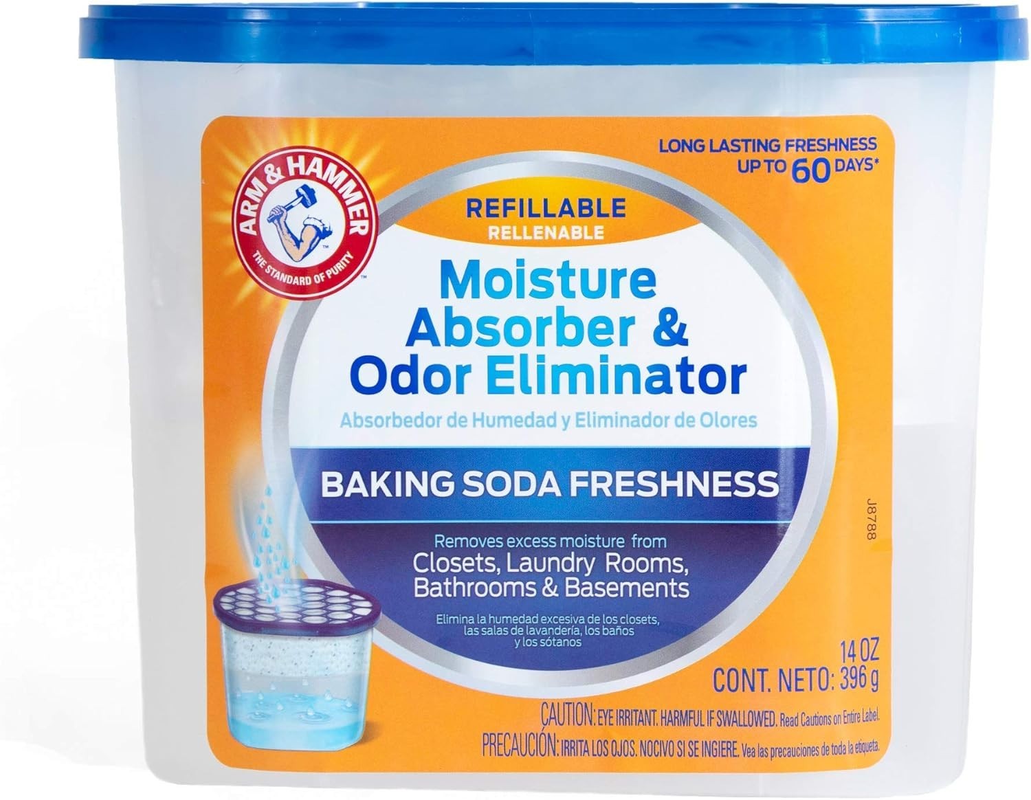 Fragrance Free Refillable Moisture Absorber and Odor Eliminator 14 oz. Tub