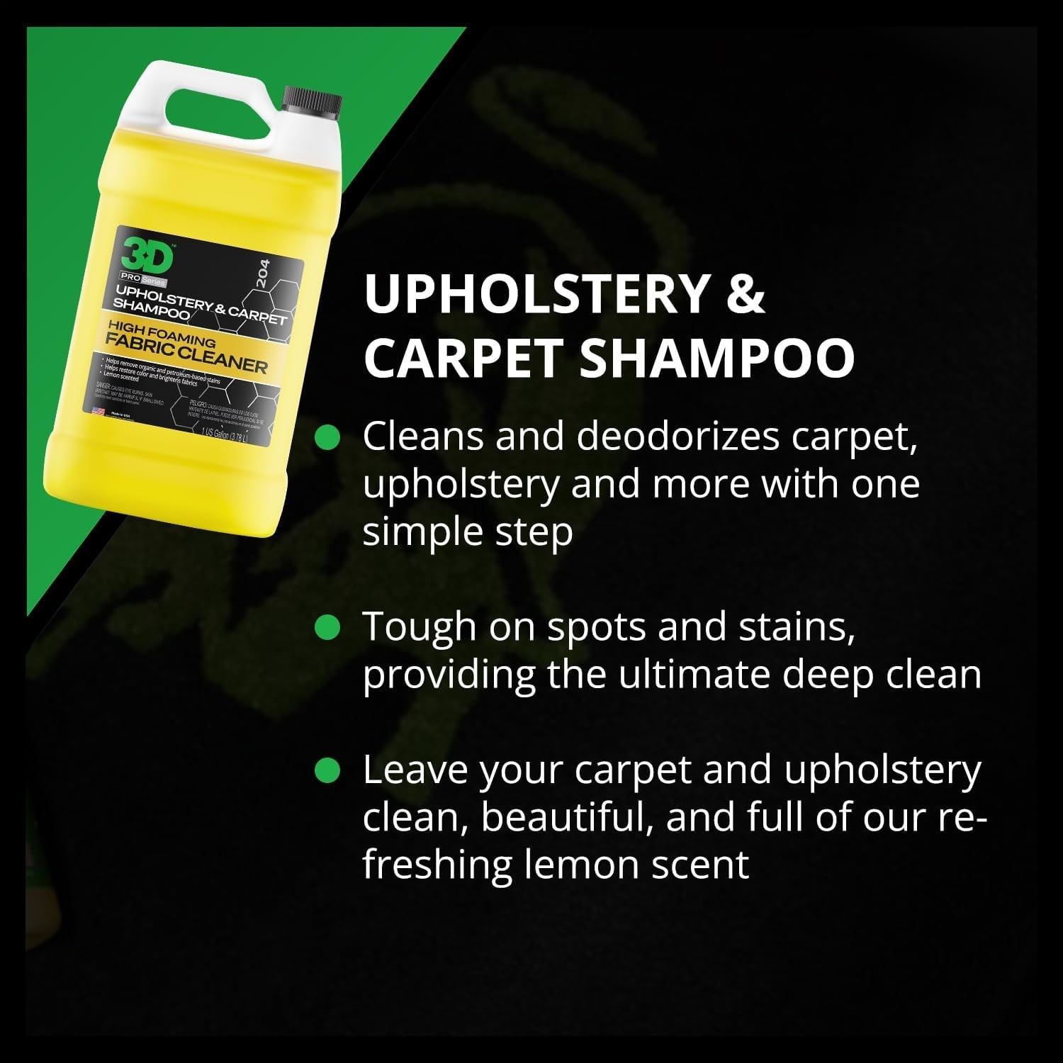 Upholstery & Carpet Shampoo – High Foam Stain Remover & Odor Eliminator Shamp…