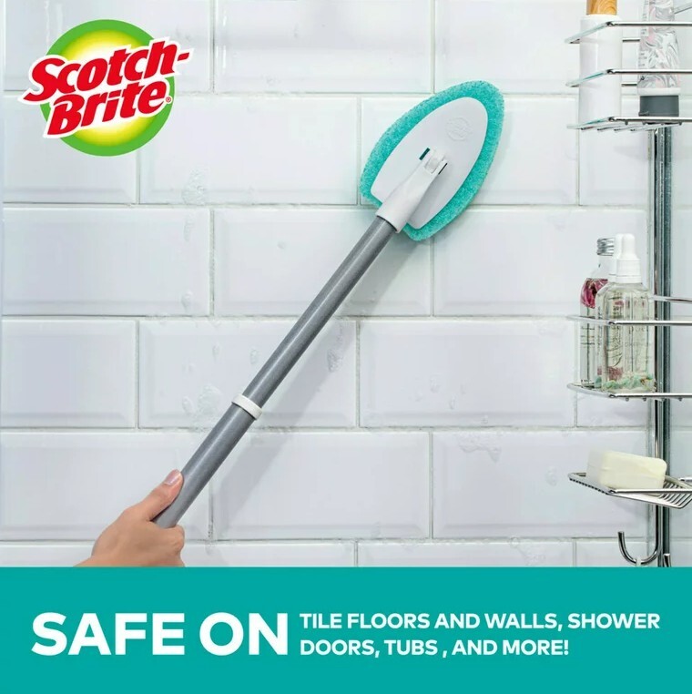 Scotch-Brite Shower and Tub Non-Scratch Scrubber w/ Extendable Handle