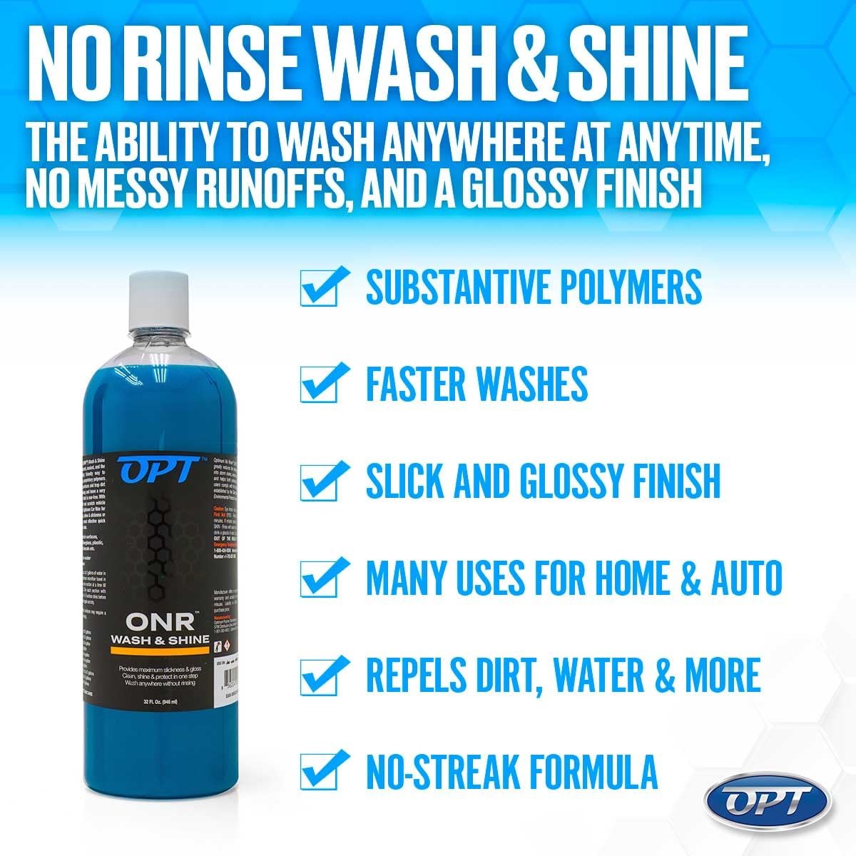 Rinseless Car Wash Soap for Auto Detailing – No Rinse Wash & Shine (1 Gallon)