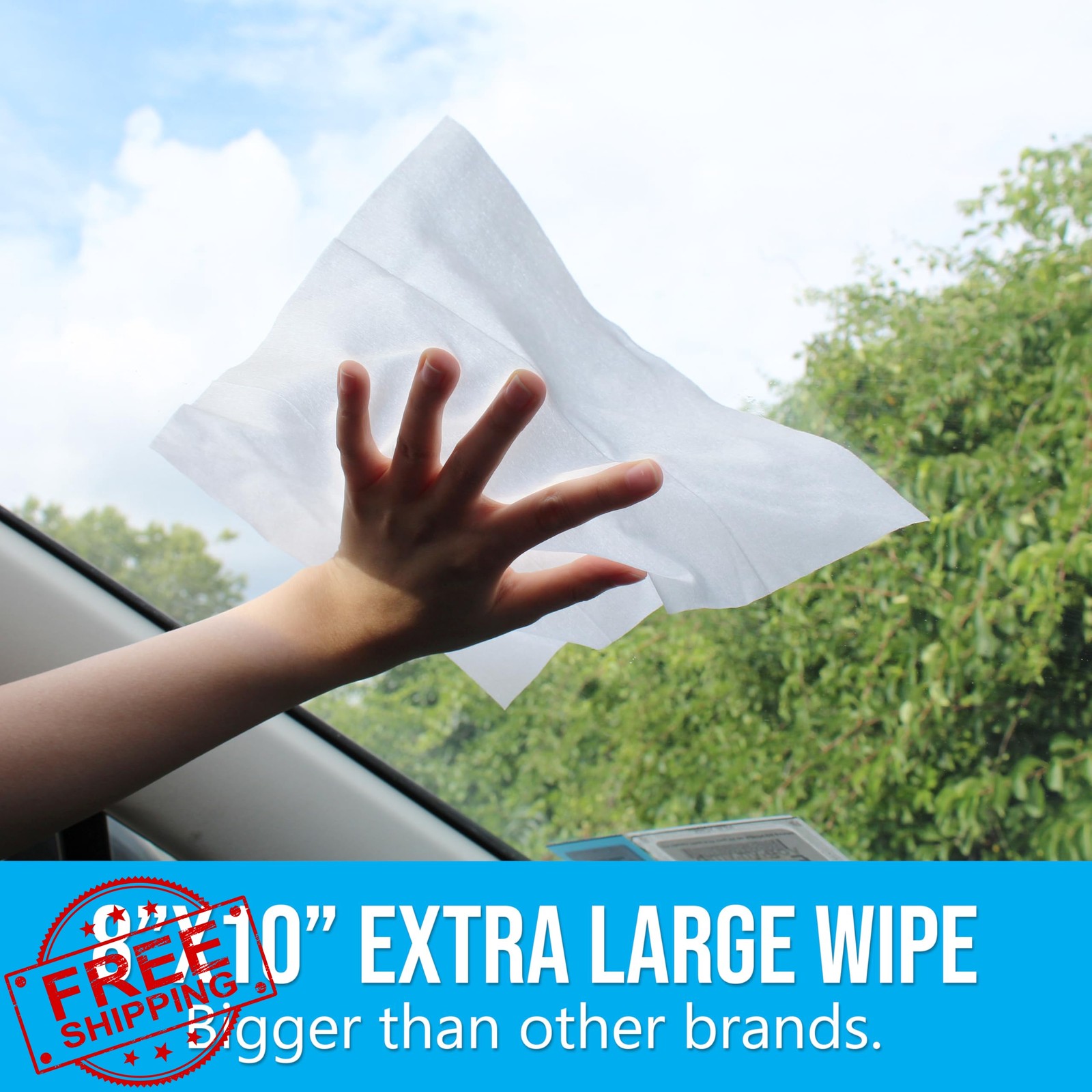 Air Jungles Glass Wipes 70 Count Pack 2 XL