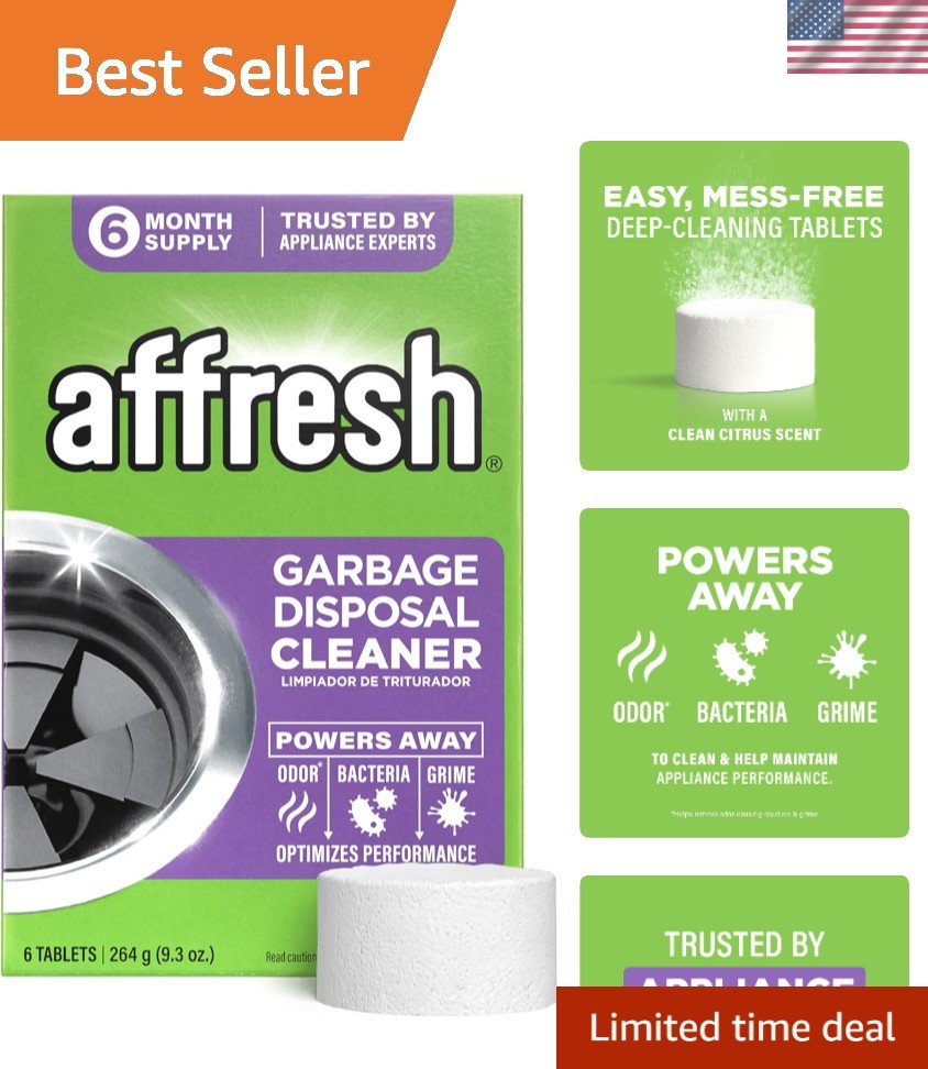 6 Citrus Scent Tablets – Eco-Friendly Garbage Disposal Cleaner & Odor Eliminator