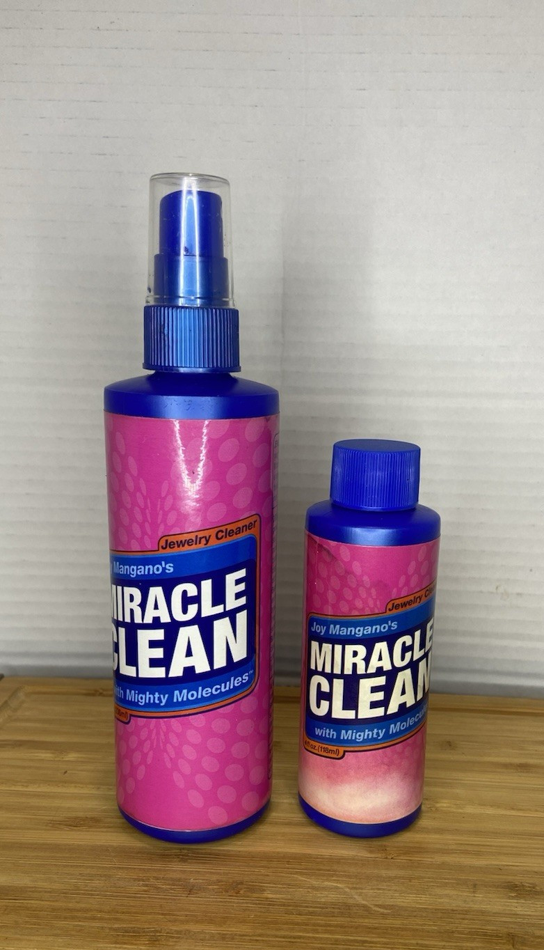 Joy Mangano’s Miracle Clean Mighty Molecules Jewelry Cleaner Bottles 4 oz & 8 oz