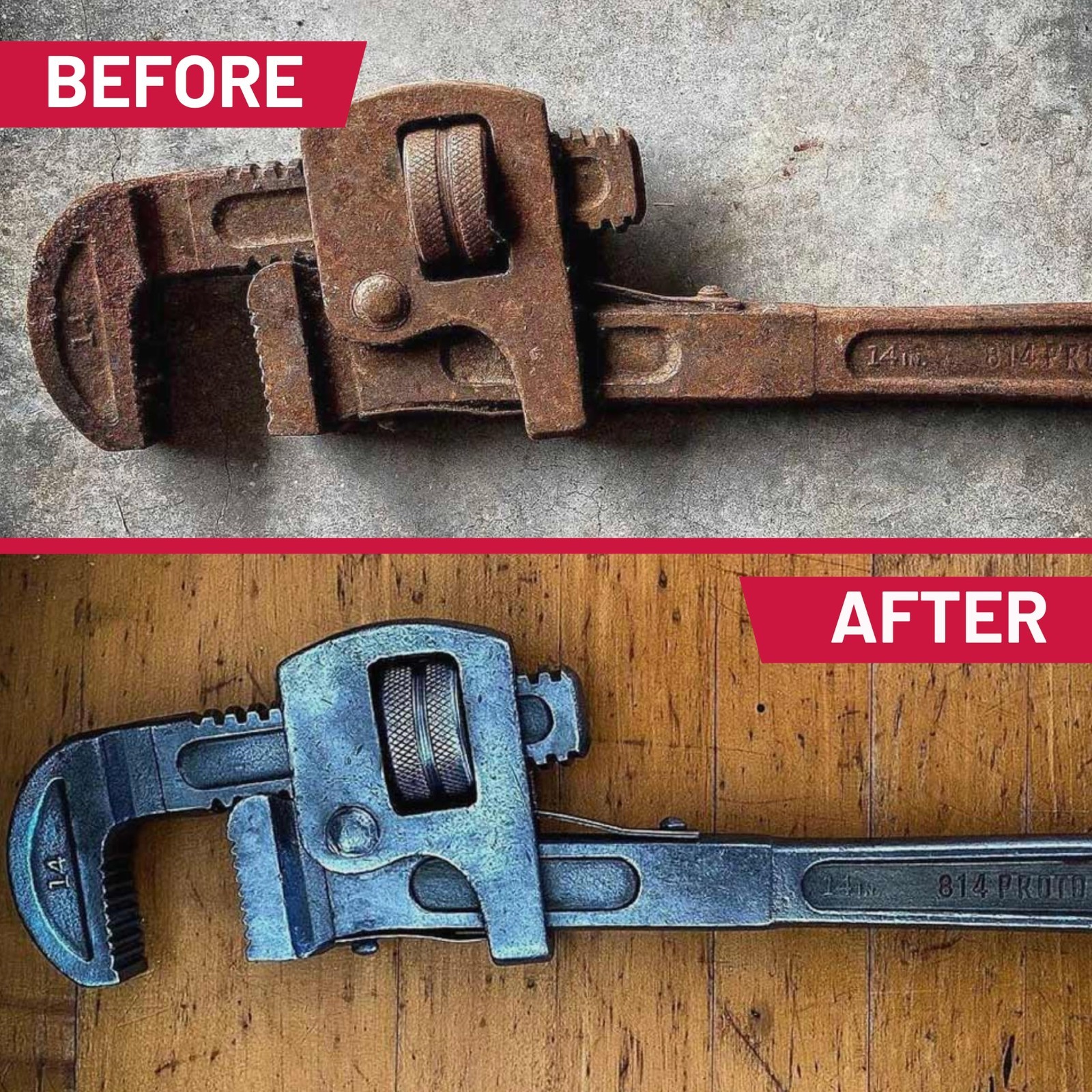 Heavy Duty Rust Remover 128 oz – Safe for Auto Parts, Hardware & Antiques