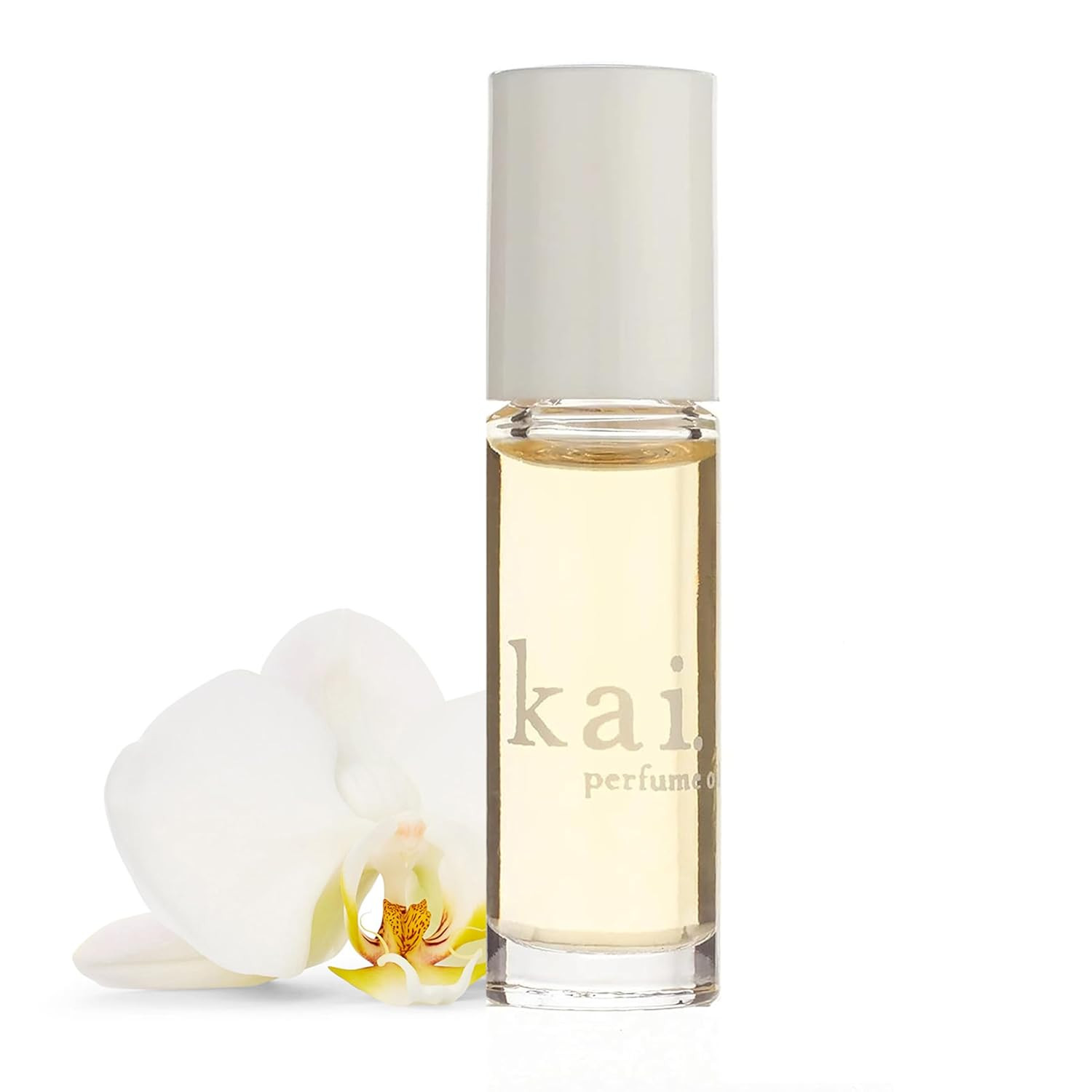 Kai Perfume Oil Light Gardenia Scent Wrapped in White Exotics, 1/8 Oz Roll-On